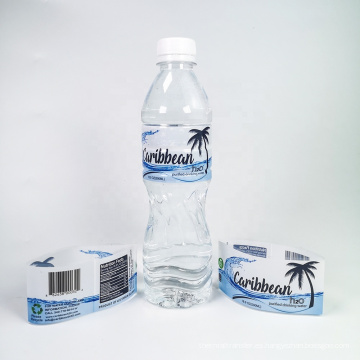 Etiqueta transparente de manga retráctil para agua mineral Diseño perfecto de buena calidad